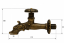Zahradní mosazný kohoutek na vodu DRAK, 1/2" s kolečkem
