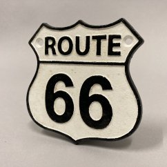 Litinová cedule ROUTE 66 12x12cm