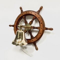 Kormidelní kolo s mosazným zvonem