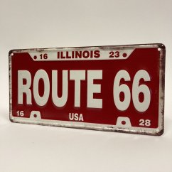 Plechová cedule ROUTE 66 15x30cm
