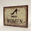 Plechová cedule TOILET WOMEN 20x25cm