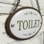 Kovová cedulka TOILET 8x11,5cm