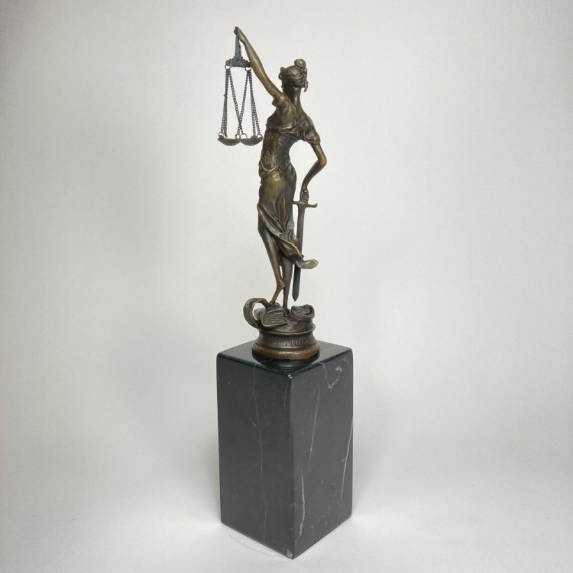 Bronzová socha SPRAVEDLNOST - JUSTICE 33,5cm