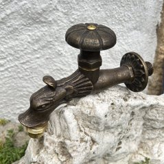Zahradní mosazný kohoutek na vodu DRAK, 1/2" s kolečkem