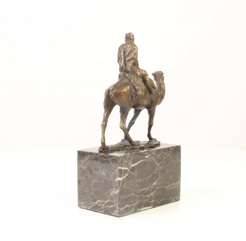Bronzová socha VELBLOUD S JEZDCEM