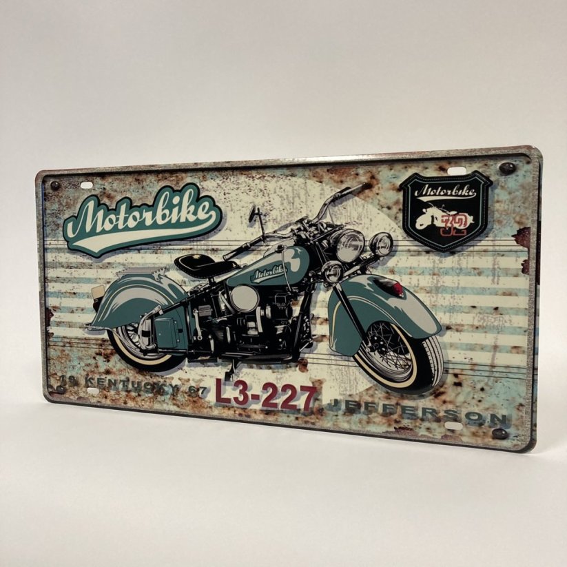 Plechová cedule MOTORBIKE 20x40cm