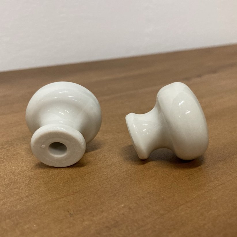Nábytková porcelánová knopka - Průměr celkový: 32 mm