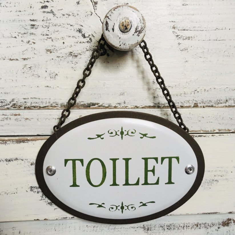 Kovová cedulka TOILET 8x11,5cm
