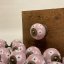 Nábytková keramická knopka - úchytka RŮŽOVÁ S KVÍTKY 40mm