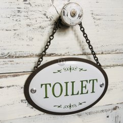 Kovová cedulka TOILET 8x11,5cm