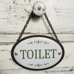 Kovová cedulka TOILET 8x11,5cm