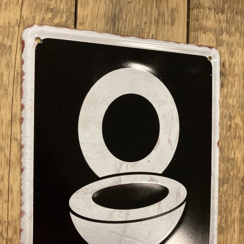 Plechová cedule TOILET 30x15cm