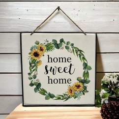 Plechová cedule HOME SWEET HOME 30x30cm