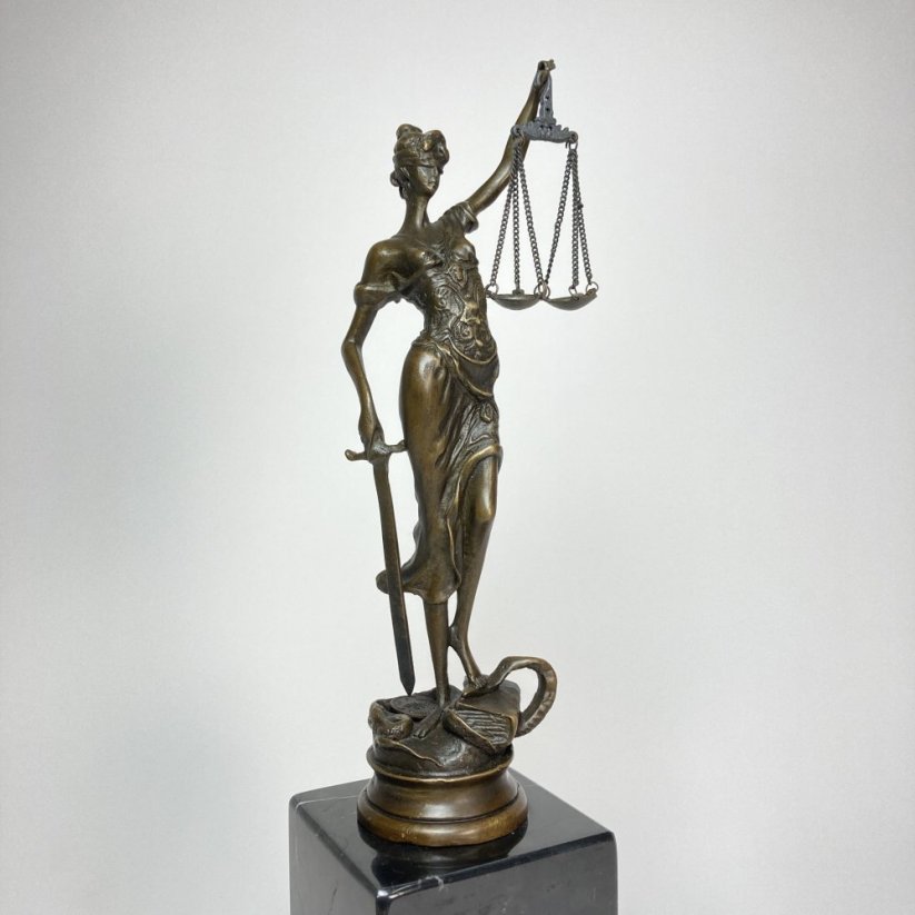 Bronzová socha SPRAVEDLNOST - JUSTICE 33,5cm