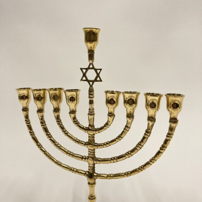 Mosazná Chanuka - Židovský svícen