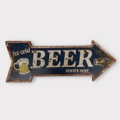 Plechová cedule BEER 19x50cm