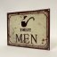 Plechová cedule TOILET MEN 20x25cm
