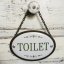 Kovová cedulka TOILET 8x11,5cm