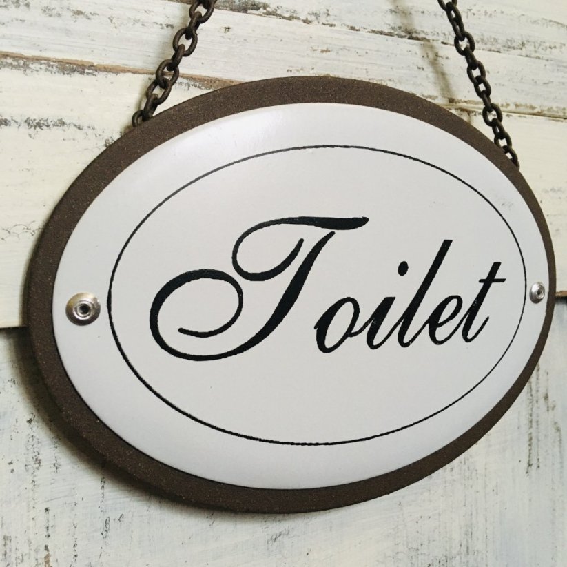 Závěsná cedulka TOILET 11,5x16cm