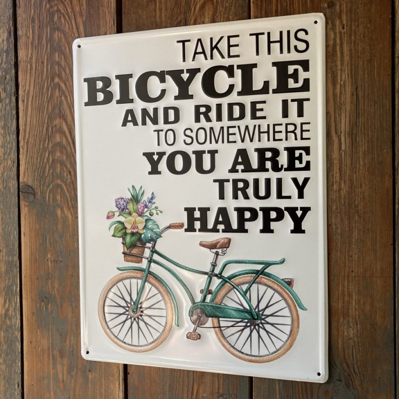 Plechová cedule BICYCLE 40x30cm