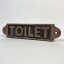Litinová cedule TOILET 5x18cm