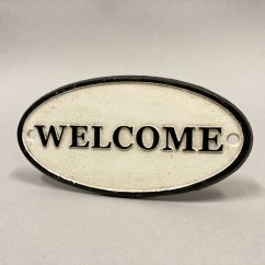 Litinová cedule WELCOME 9x17,5cm