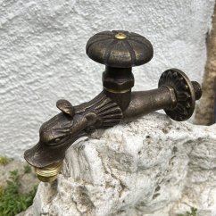 Zahradní mosazný kohoutek na vodu DRAK, 1/2" s kolečkem