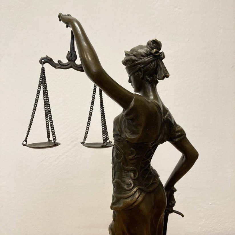 Bronzová socha SPRAVEDLNOST - JUSTICE 40cm