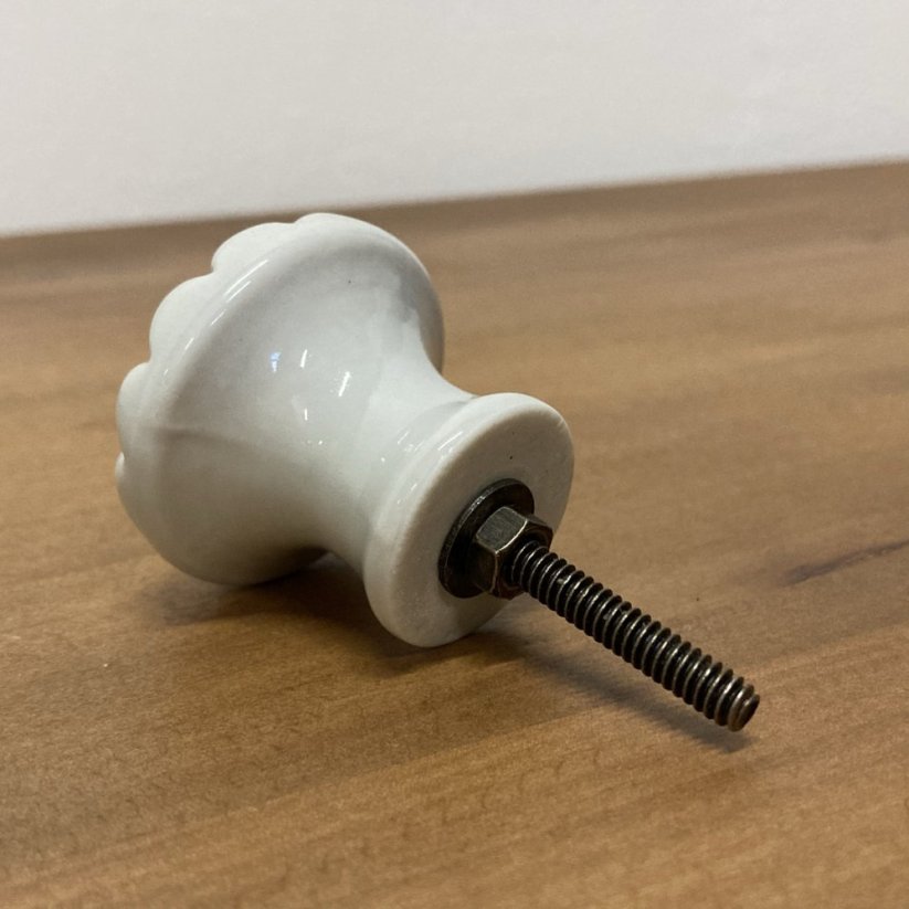 Nábytková porcelánová knopka KLASIK - Průměr celkový: 30 mm