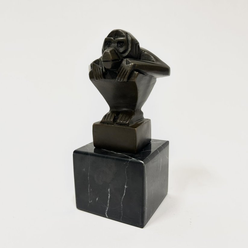 Bronzová socha OPICE - ART DECO