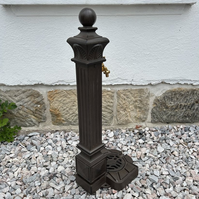 Zahradní kašna SLOUPEK 81cm - hliník ( hnědá )