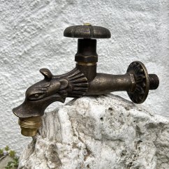 Zahradní mosazný kohoutek na vodu DRAK, 1/2" s kolečkem