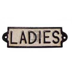 Litinová cedulka LADIES 5x16,5cm