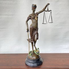Bronzová socha SPRAVEDLNOST - JUSTICE 38cm