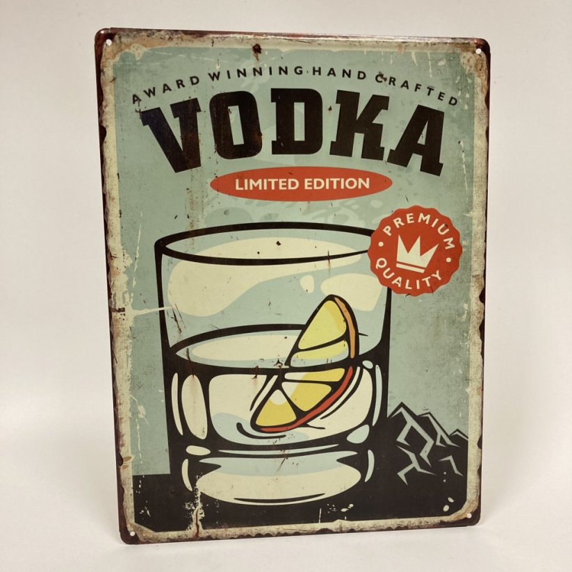Plechová cedule VODKA Limited Edition 40x30cm