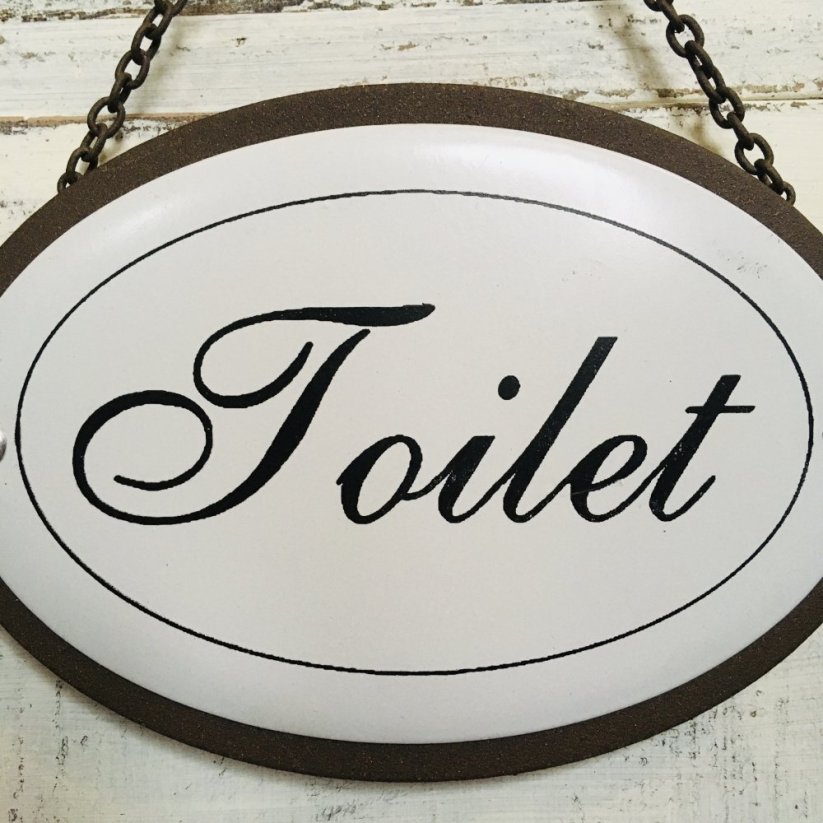 Závěsná cedulka TOILET 11,5x16cm