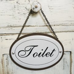 Závěsná cedulka TOILET 11,5x16cm
