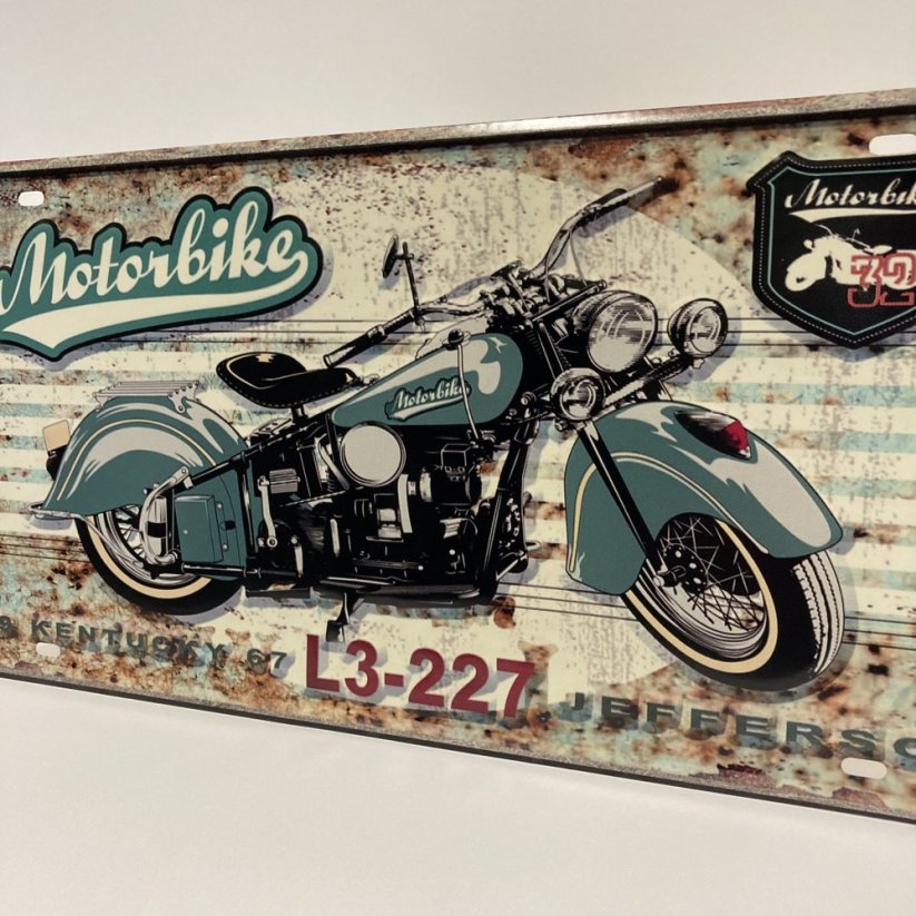 Plechová cedule MOTORBIKE 20x40cm
