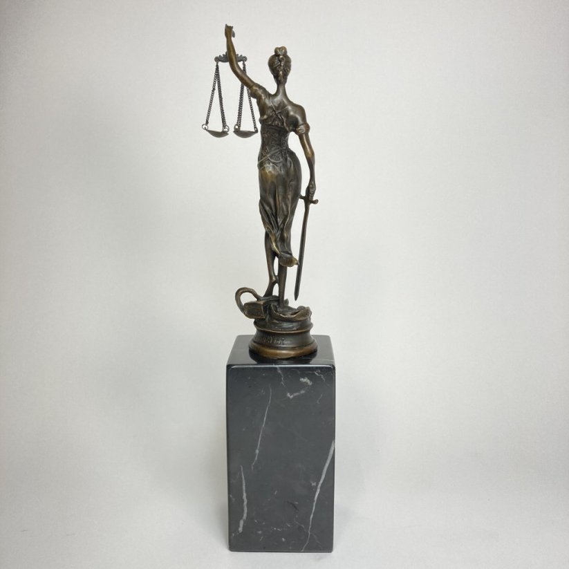 Bronzová socha SPRAVEDLNOST - JUSTICE 33,5cm