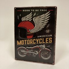 Plechová cedule MOTORCYCLES 40x30cm