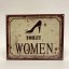 Plechová cedule TOILET WOMEN 20x25cm