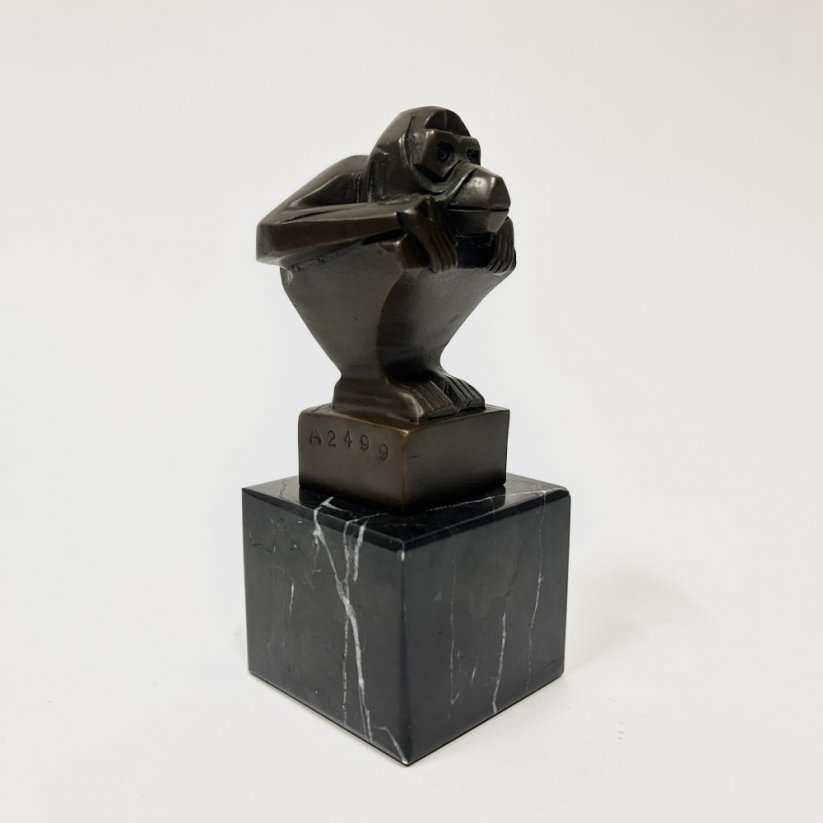 Bronzová socha OPICE - ART DECO