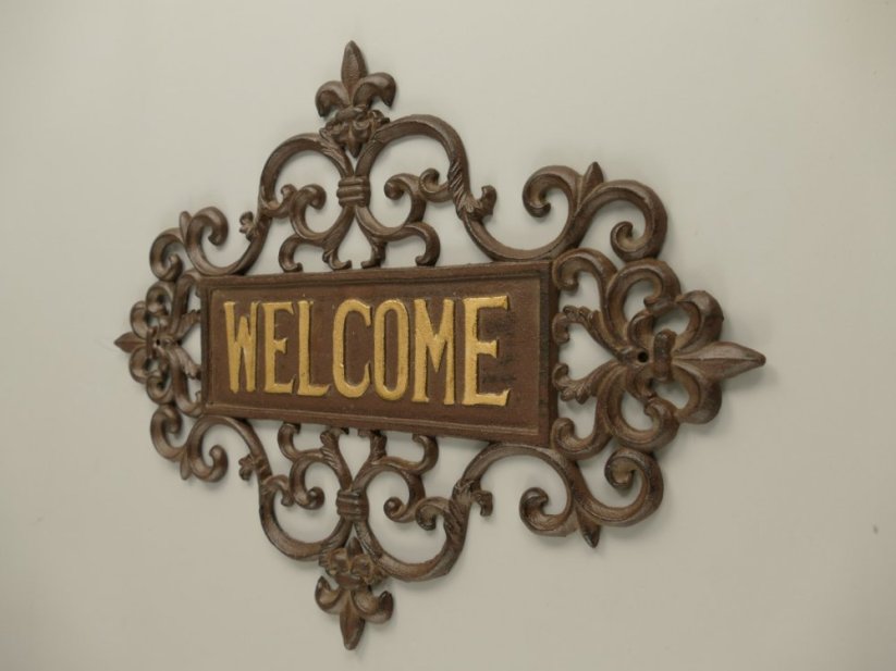 Litinová cedule WELCOME