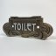 Kovová cedulka TOILET 7,5x18,5cm