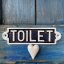 Litinová cedule TOILET 5x18cm