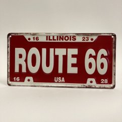 Plechová cedule ROUTE 66 15x30cm