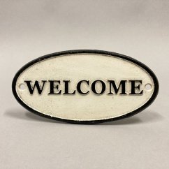Litinová cedule WELCOME 9x17,5cm