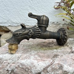 Zahradní mosazný kohoutek na vodu DRAK, 1/2" s pákou
