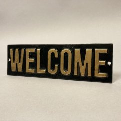Litinová cedulka WELCOME 7,5x14,5cm