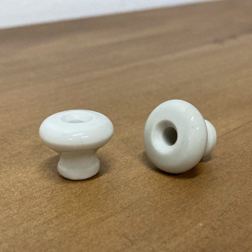 Nábytková porcelánová knopka - Průměr celkový: 20 mm